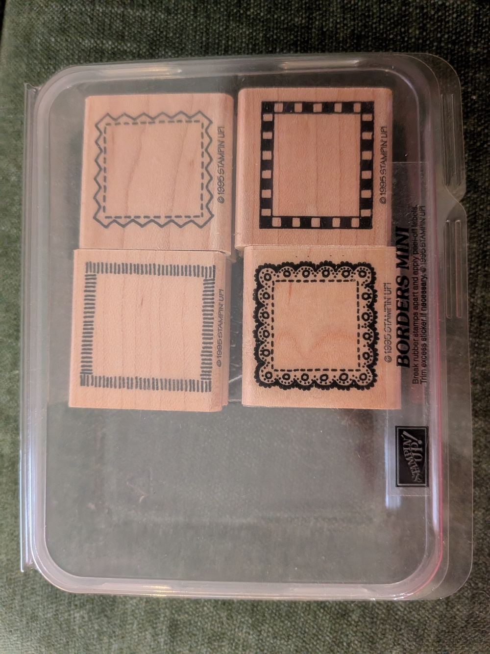 Stampin’ Up! Stitched Small Frames Rubber Stamp Set 4 1995 Craft Scrapbook Art